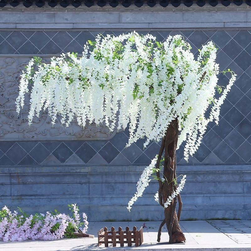 仿真裝飾 仿真紫藤樹大型仿真樹造景酒店大堂廣場商場仿真植物春季美陳裝飾