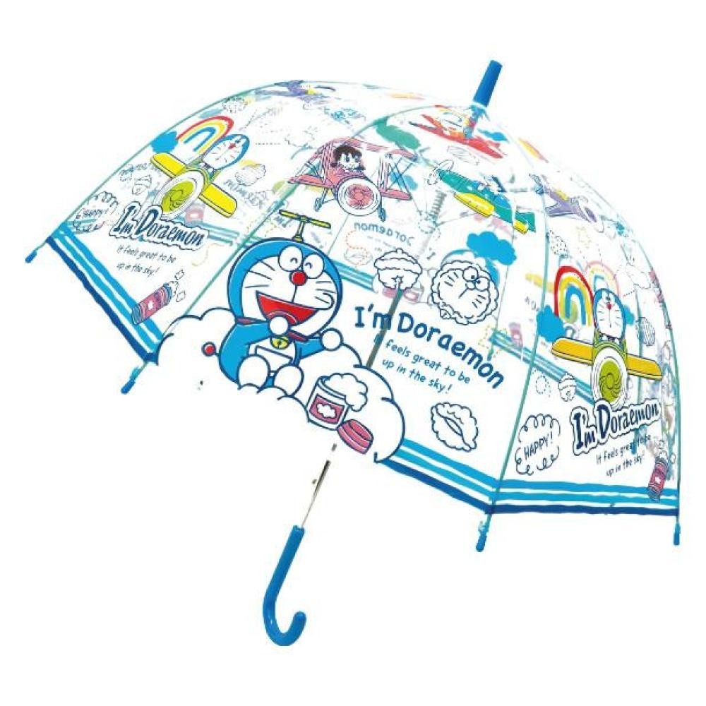 日本進口 哆啦A夢 Doraemon 透明罩傘 雨傘(55CM) 賣場多款任選