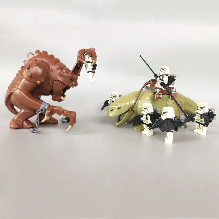 兼容樂高星球大戰溼背獸蘭克神獸咚咚獸賈巴沙漠兵小人仔積木玩具12cm版本