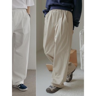 【Codibook】韓國 common unique Rouse 棉質鑲邊細褶寬褲［預購］長褲 闊腿褲 女裝