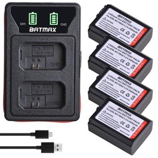 4X 2000mAh NP-FW50 NP FW50 Battery + LED USB Dual Charger fo