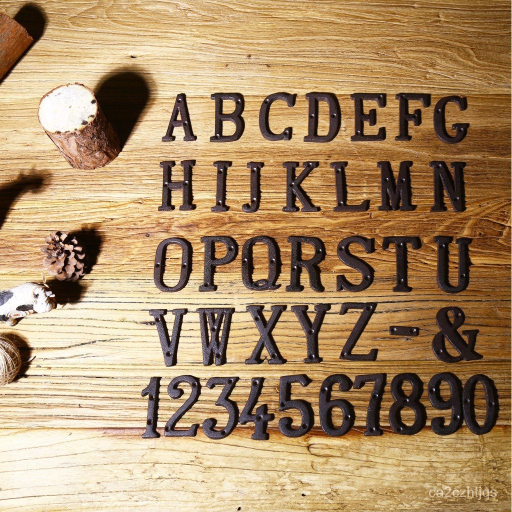 限時特惠 ZAKKA雜貨鐵藝裝飾品 鑄鐵金屬數字 字母 創意DIY門牌 字母符號