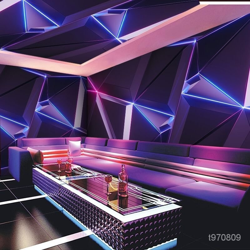 【2024新款】量販式ktv包廂壁紙3d立體閃光墻佈M酒吧歌廳背景墻網