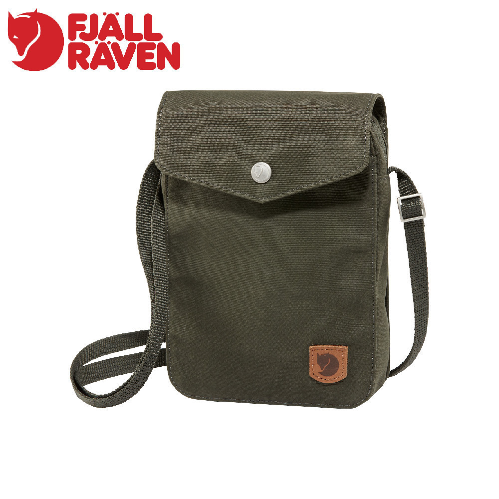 【Fjallraven 小狐狸 Greenland Pocket旅行隨身袋《深森綠》】F23156/側背包/斜背包