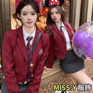 MISS.Y🔥小悠悠yoyo 韓式制服 學院風套裝 秋冬jk西服外套 迪士尼校服 韓式學姐