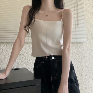 🌞【OBIND】🌞冰絲白色小吊帶背心女裝夏季2024年新款針織內搭上衣時尚洋氣時髦