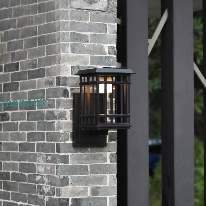 木子寶藏店🎄新中式LED太陽能戶外庭院燈別墅花園大門柱子燈防水過道走廊壁燈🌈hansometiffany
