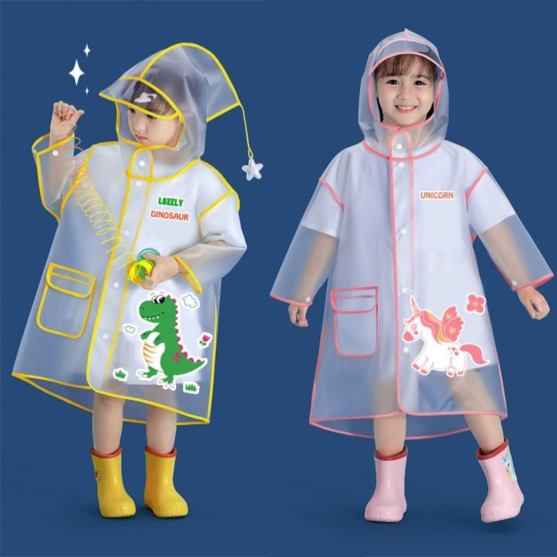 台灣免運-兒童雨衣男童女童小學生上學小孩雨披幼兒園寶寶加厚防水兒童雨衣兒童輕便雨衣 兒童雨衣兩件式 兒童雨褲 書包雨衣