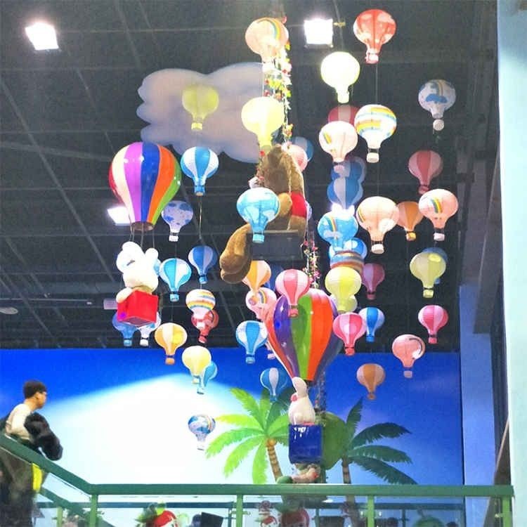 熱氣球夜燈 DIY材料包 夜燈 小夜燈 玩具 熱氣球夜燈 新年春節創意熱氣球燈籠游樂場商場裝飾學校商場走廊空中環創吊飾