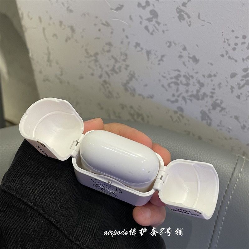 彈開式白色小狗耳機殼airpods pro無線藍牙三代保護套airpods2代