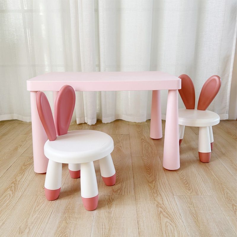 ✨丨臺灣發貨🎉馨蘭宜傢兒童桌兔子椅塑料學習桌兒童桌椅套裝幼兒園桌子椅子凳子