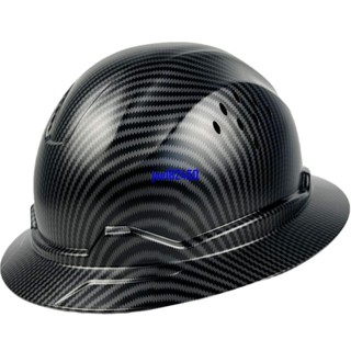 工地#安全帽#達林韋爾碳纖維色夏季工地安全帽大帽檐防砸防曬施工防護建築透氣