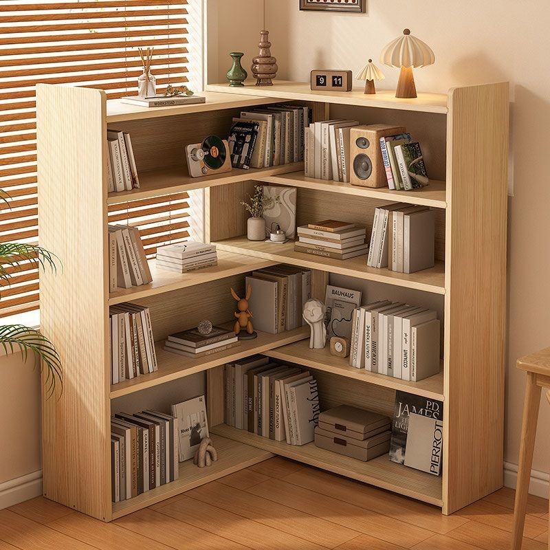 實木書櫃可伸縮格子櫃儲物櫃收納櫃置物櫃客廳靠墻落地書架展示櫃