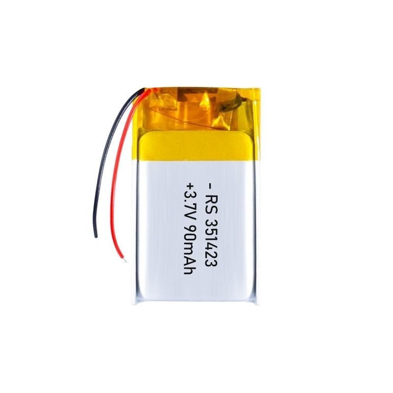 聚合物 電池 耐用 351423聚合物3.7v電池90mAh耳機GPS定位器可充電迷你小電池