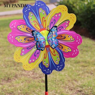 1Pcs 3D Butterfly Flower Windmill Multicolor Butterfly