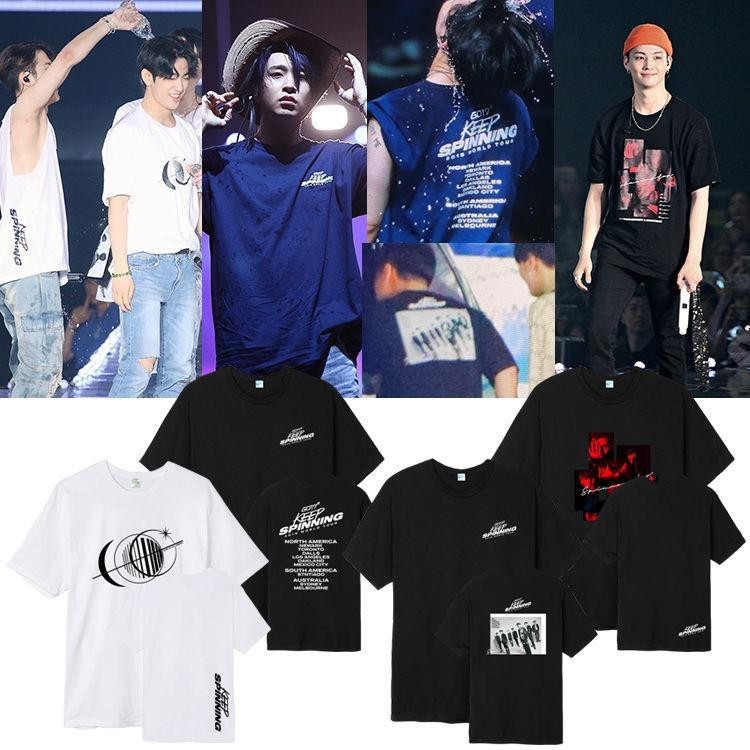 KPOP GOT7 2019 KEEP SPINNING世巡演唱會周邊同款衣服短袖T恤打歌衣服