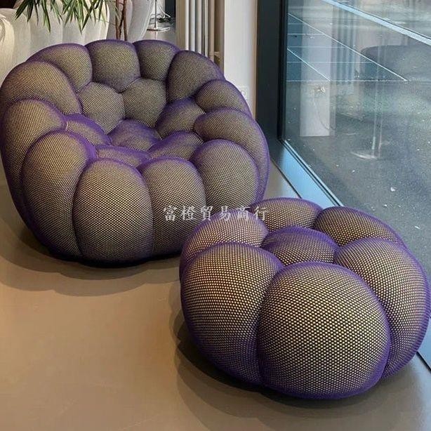 極簡法式羅奇堡bubble泡泡足球南瓜定型棉設計師創意弧形沙發網紅fucheng268
