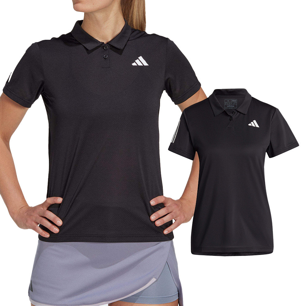 Adidas club Polo 女款 黑色 上衣 排汗 跑步 輕便 運動 休閒 短袖 HY2702