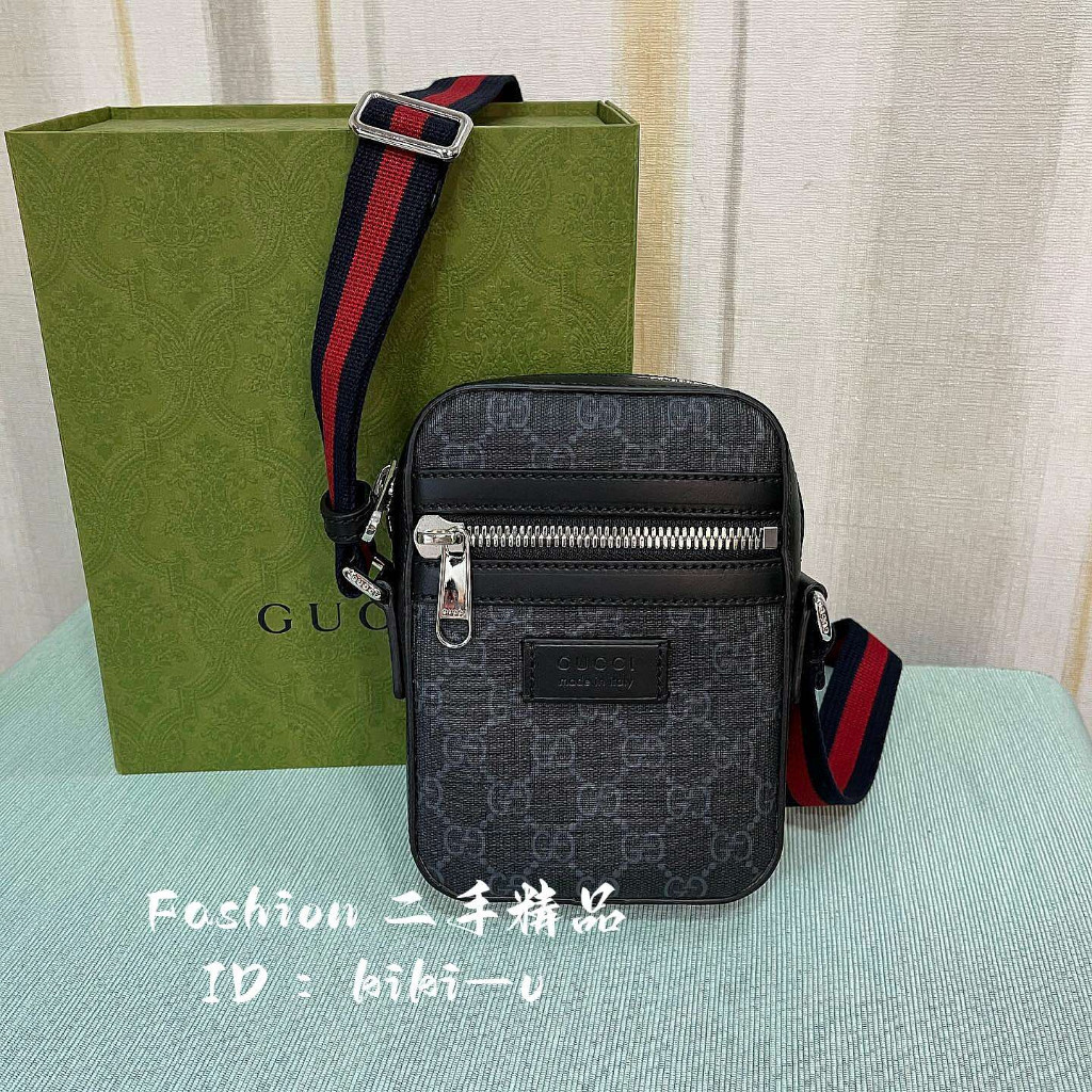 現貨正品 GUCCI 古馳 GGBlackMessenger記者包相機包斜背包 肩背包 598103