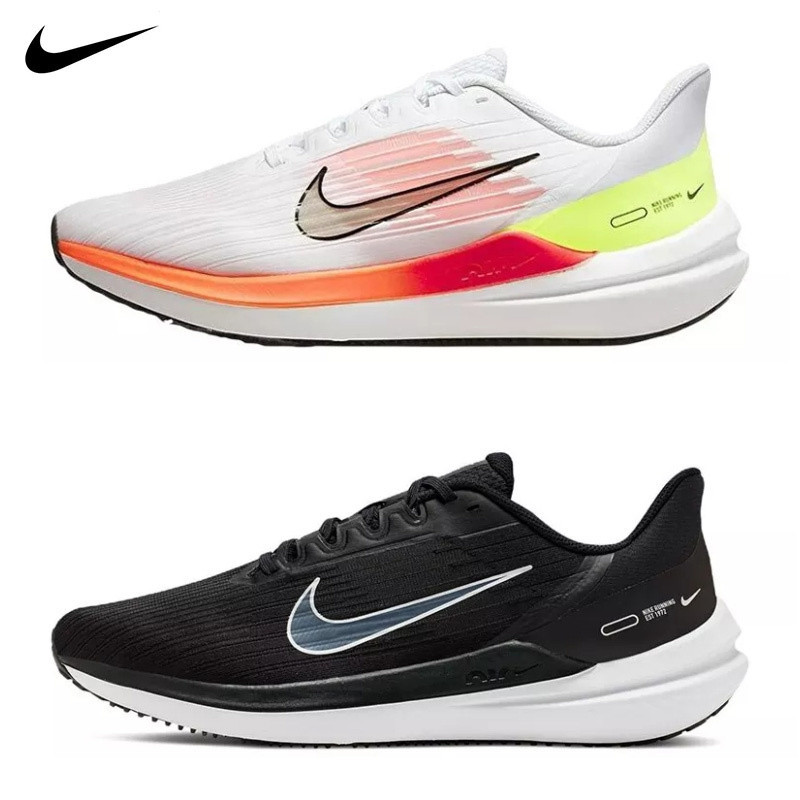 正版Nike Zoom Winflo 9 耐吉慢跑鞋 黑白/白橙/白紅藍/灰白 DD6203-001