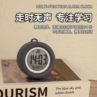 【優品特賣】 簡約小鬧鐘可愛學生用夜光迷你小時鐘多功能鬧鈴起床神器溫度檢測