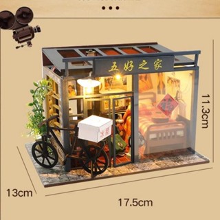【五好之傢】懷舊純真年代 懷念舊時代 模型屋 小房子 明星照片 手作 DIY小屋 袖珍屋 安木與島