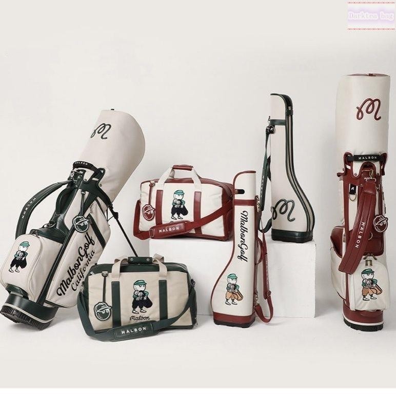 高爾夫球杆袋 高爾夫槍包 男女通用便攜式練習袋 球包 高爾夫球杆保護套 球包套帶拖輪 韓國MALBON高爾夫球包男女通用