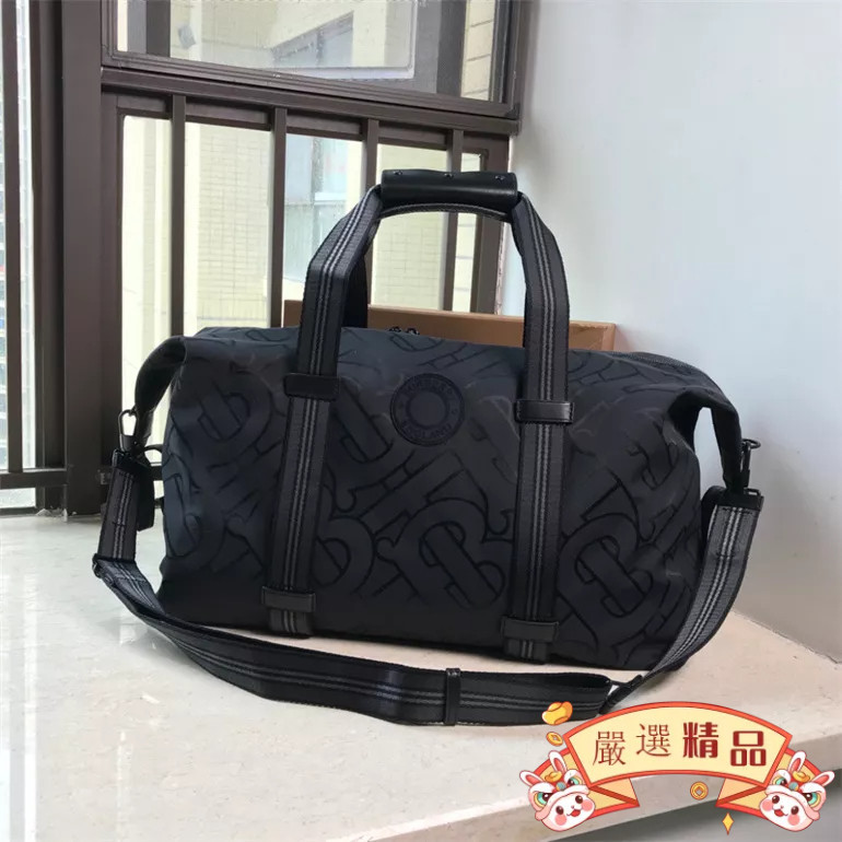 精品二手 BURBERRY（博柏利）Keepall 45 旅行袋 單肩斜挎波士頓包 手提運動包 通勤