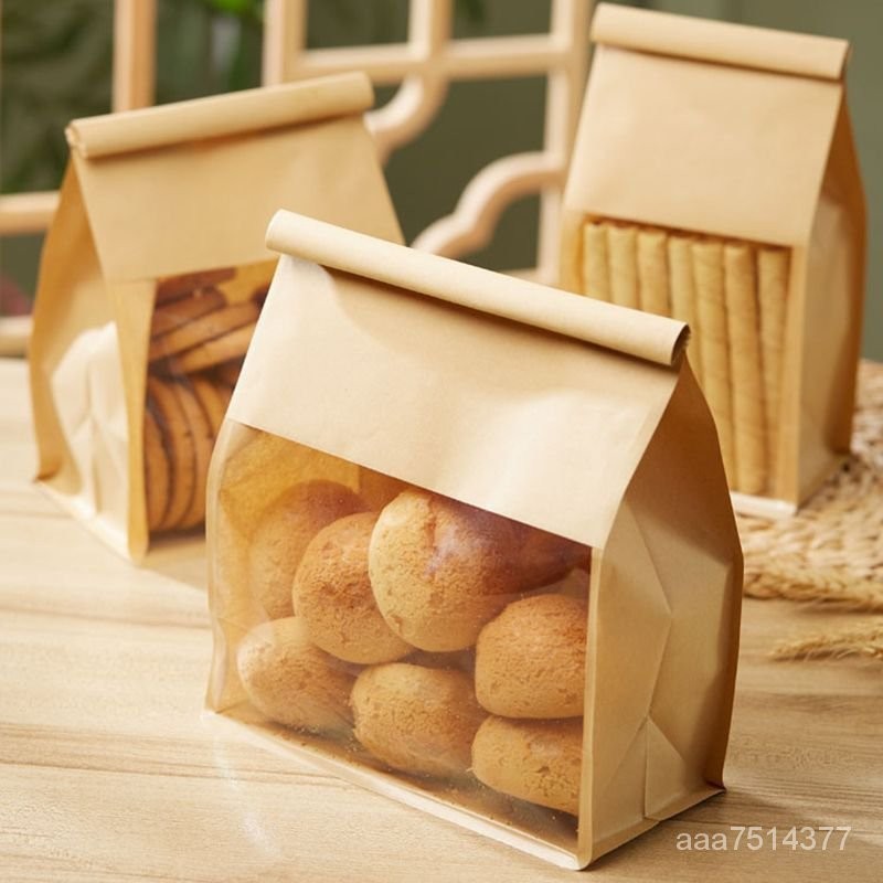 麵包袋切片吐司包裝袋子烘焙點心麻薯打包袋450g裝鐵絲捲邊自封袋烘焙包裝材料烘焙DIY
