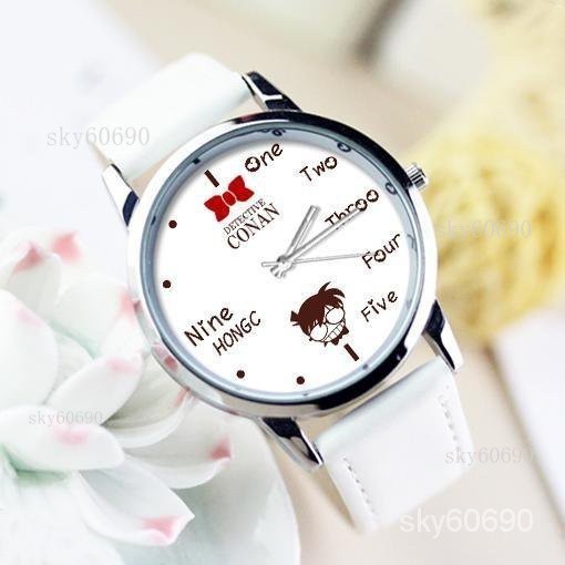 台湾保固名偵探週邊手錶-柯南手錶--柯南衕款-防水-女學生休閒錶-禮物-柯南錶帶-跑步手錶-電子手錶-防水手錶XYG