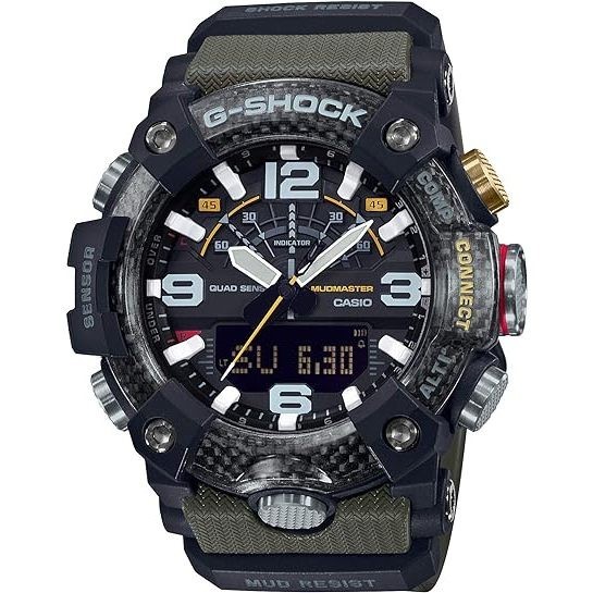 日本行貨★G-SHOCK MUDMASTER 極限冒險碳纖維四重感應器智慧計步雙顯錶 GG-B100-1A3JF