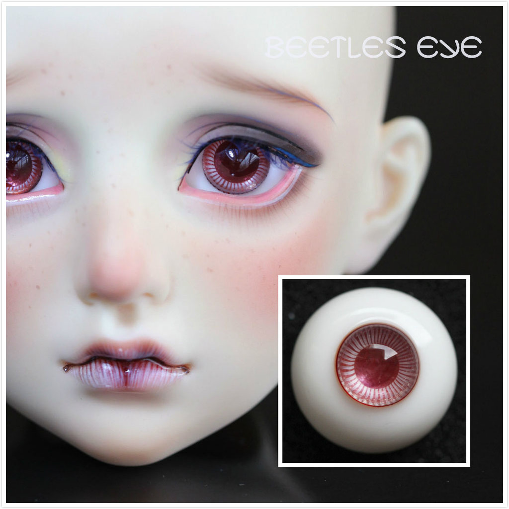 UWVH【Beetles】BJD/SD娃娃 手工玻璃眼珠 紅色彩瞳 A-06