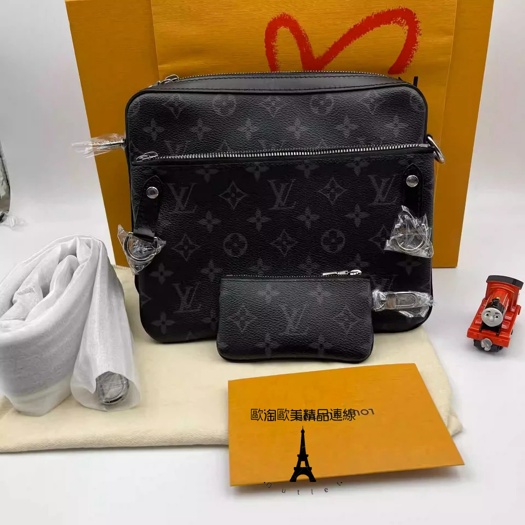 Louis Vuitton 路易威登 LV Trio 三合一 黑花 黑武士 男款 郵差包 M69443