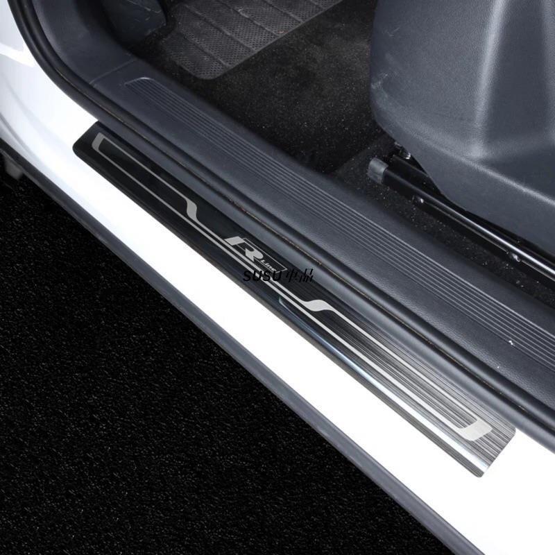 SUSU車品💞VOLKSWAGEN VW TIGUAN （2代2017～今年款）rline 門檻條 防刮 迎賓踏板 全