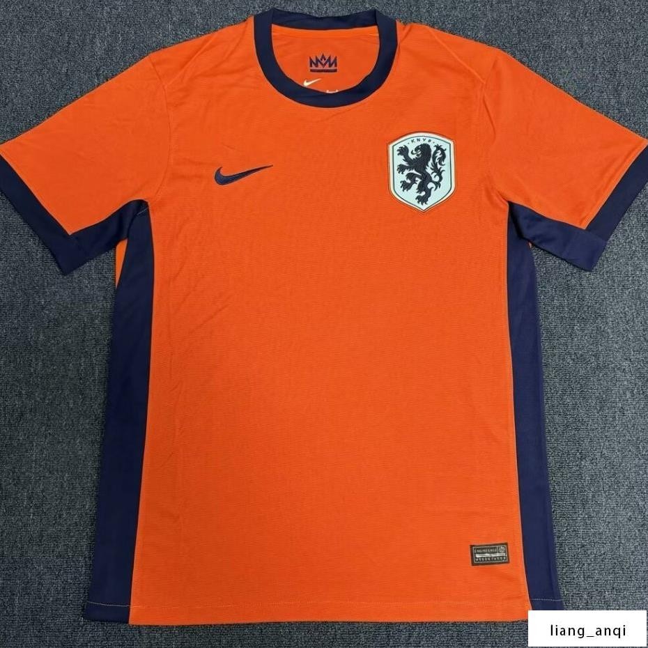免運 20 年荷蘭主場足球球衣男式橙色球迷版足球衫