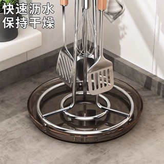 🔥免運🔥家用多功能旋轉鍋鏟廚房置物架臺面掛勺子刀鏟子廚具收納架八爪魚廚房收納 冰箱收納 收納神器 置物架 收納架 碗
