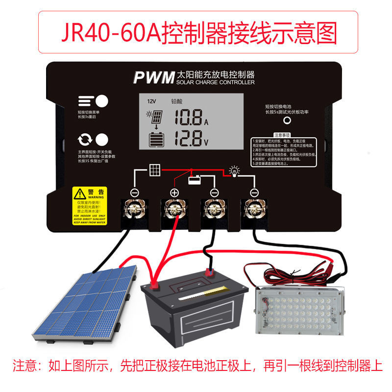 新品下殺****網紅款中文界面顯示 太陽能控制器 12V24V 30A 家用太陽能板充電