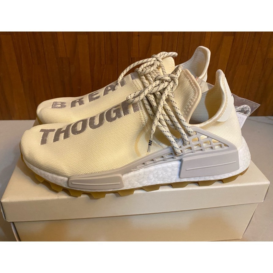 限時特惠 Pharrell x adidas NMD Hu PRD 菲董 米白 男款 鞋 EG7737