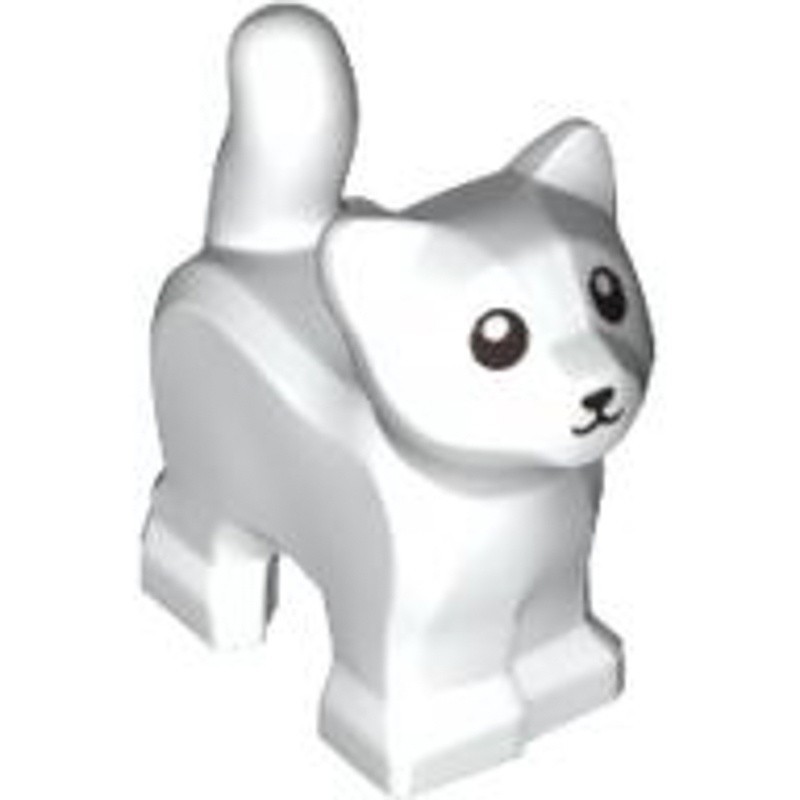 LEGO零件 小貓咪 80686pb01 白色 6374804【必買站】樂高零件