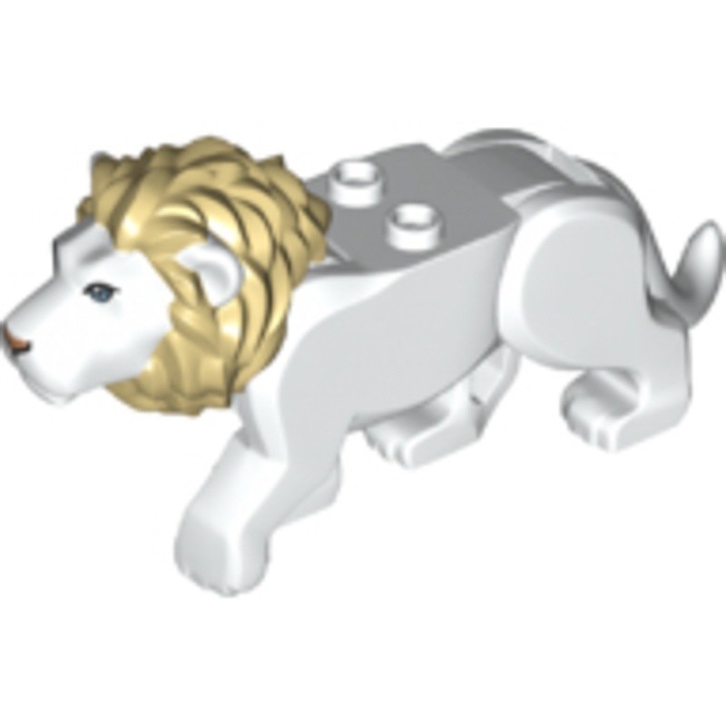 LEGO零件 動物 獅子 白色 (60307)【必買站】樂高零件