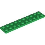 LEGO零件 薄板磚 2x10 3832 綠色 383228【必買站】樂高零件
