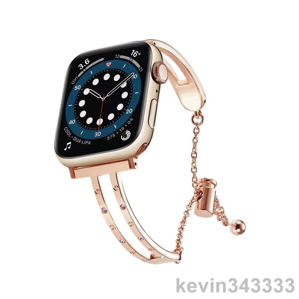 台灣出貨 優雅首飾式金屬錶帶 適用於 Apple Watch S8/Ultra/7/6/se2/4 蘋果智能手錶配件