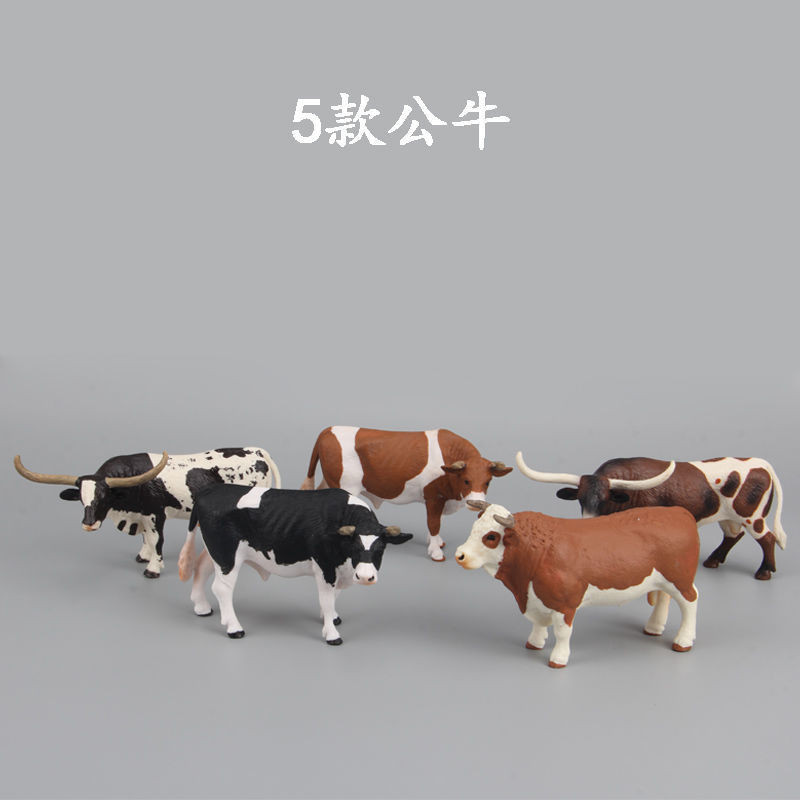 模型 仿真 仿真動物模型擺件 小牛牛崽奶牛小黃牛科教兒童動物玩具