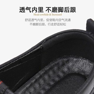 男生皮鞋 夏季 全軟皮 防滑 商務休閒鞋 套腳軟底 推薦
