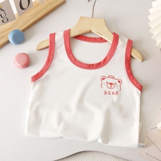 Lovelg baby🌷兒童背心夏季薄款男童夏裝無袖女童新款時尚吊帶嬰兒寶寶冰絲上衣