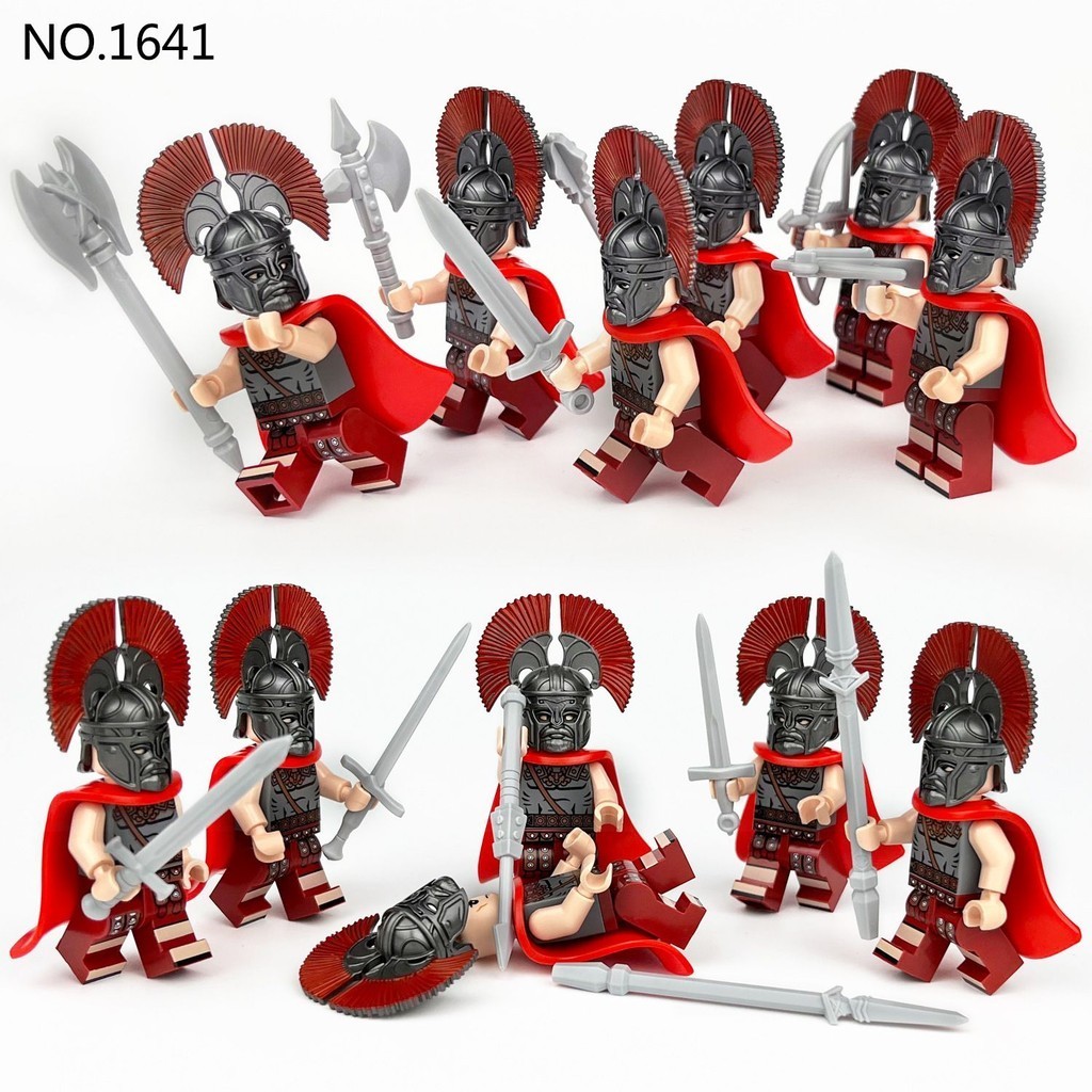 積木 玩具 兼容樂高 拼裝玩具人仔 積木 小顆粒兒童禮物1641中古羅馬士兵