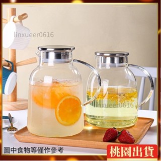 【有貨免運】2200ml耐熱冷水壺 高硼矽玻璃冷水壺 玻璃茶壺 加厚防爆玻璃涼水壺 家用客廳水果花茶壺 大容量裝開水19