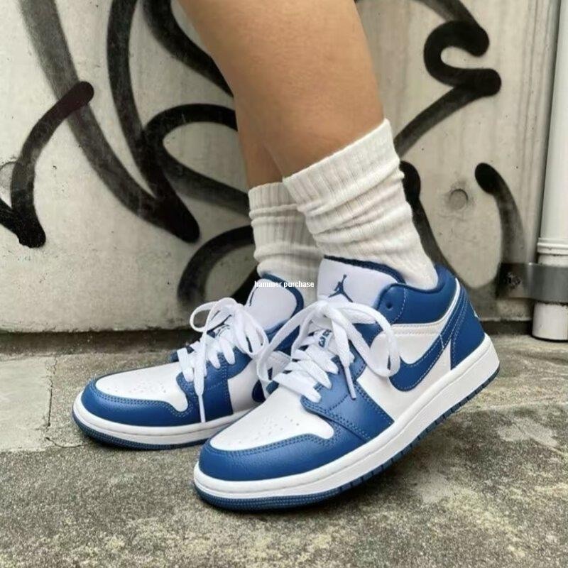 Air jordan 1 Low AJ1 喬丹白藍 低筒運動百搭藍球鞋 DC0774-114 男女鞋