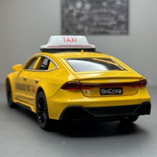 新品下殺✨合金模型車 1：32 奧迪 Audi taxi RS7 計程車模型 計程車 聲光 回力玩具車 汽車模型 擺件