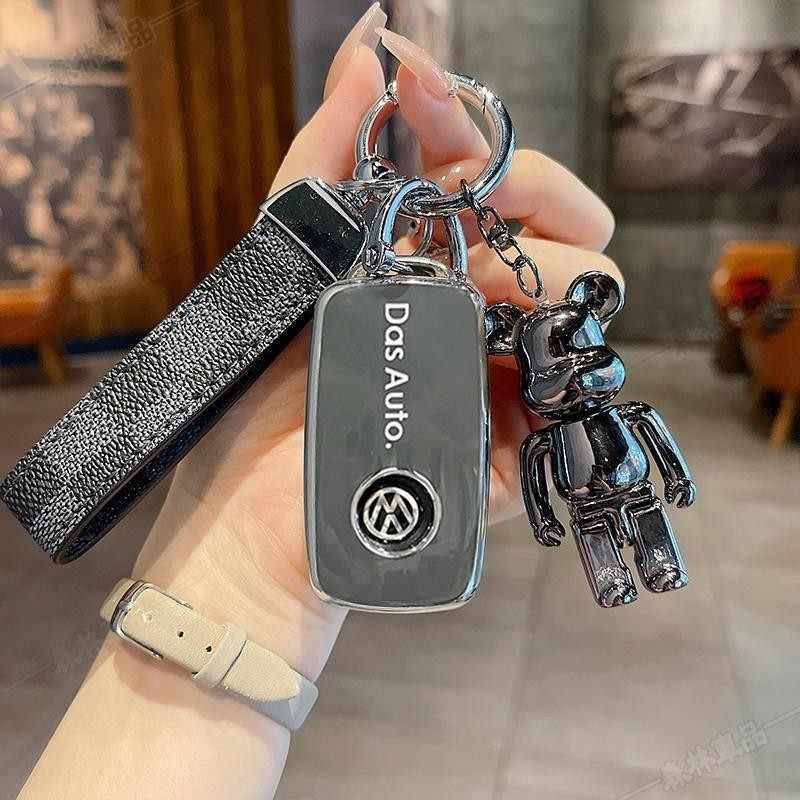 福斯VW鑰匙套適用於Sagitar Polo Lavida Lavida Tiguan Golf鑰匙圈鑰匙扣鑰匙殼●IR